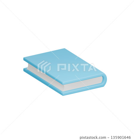 3D illustration of a closed book 3D illustration of a closed book 135901646