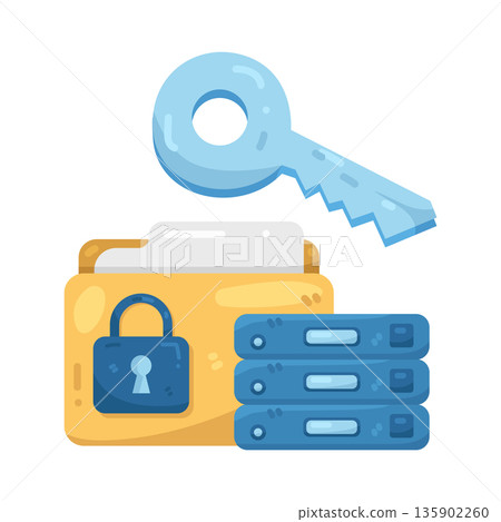Illustration of locked folder Illustration of locked folder 135902260