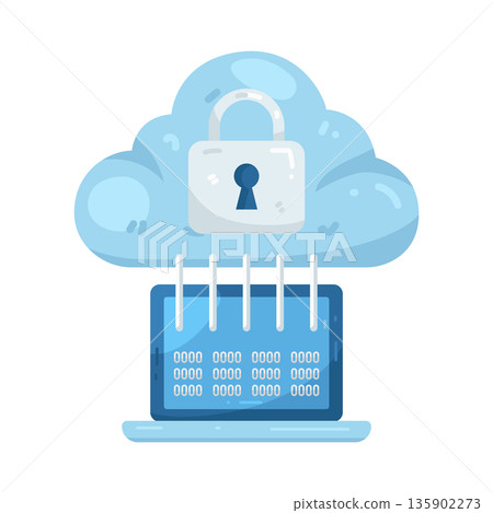 Illustration of Cloud security Illustration of Cloud security 135902273