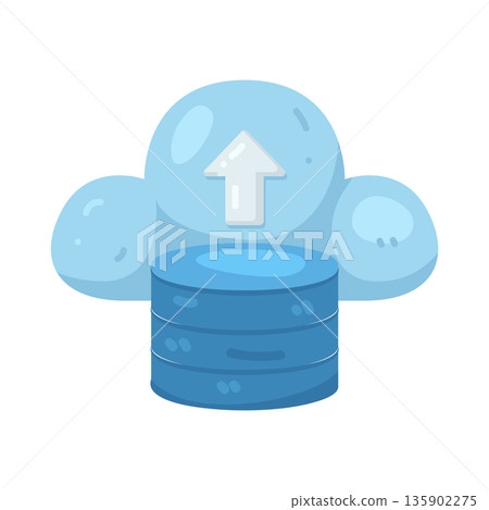 Illustration of Cloud upload 135902275