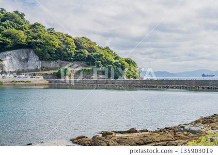 Mikawa Bay and the cityscape of Gamagori City (Aichi Prefecture) 135903019