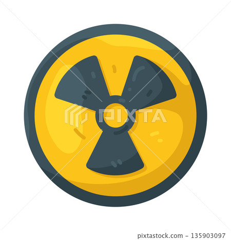 Illustration of radiation sign Illustration of radiation sign 135903097