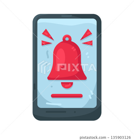 Illustration of alarm bell Illustration of alarm bell 135903126