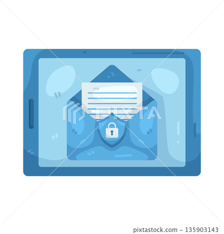 Illustration of Mail lock Illustration of Mail lock 135903143