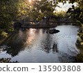 Scenery of Kamiike Pond on a cold winter day during the first three days of the New Year 135903808