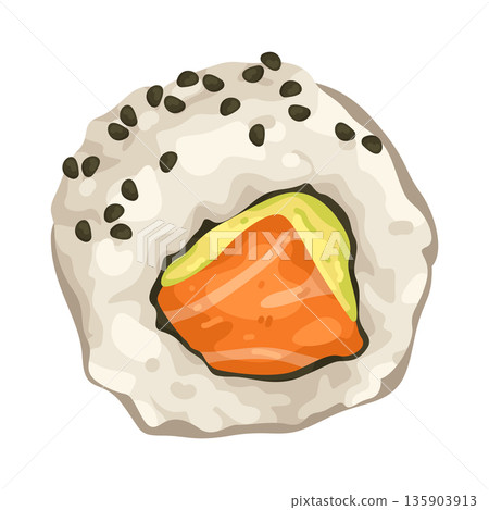 Illustration of California roll 135903913