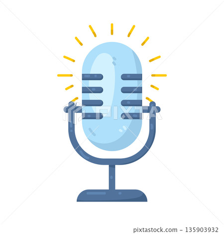 Illustration of microphone Illustration of microphone 135903932