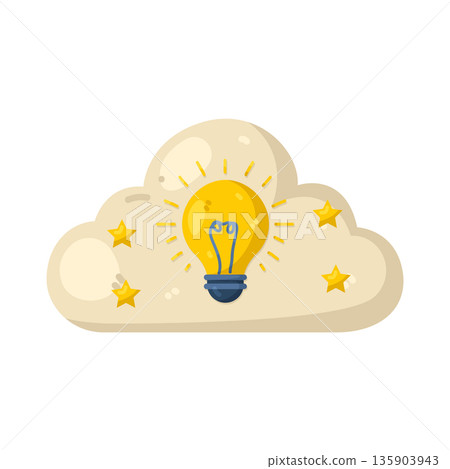 Illustration of cloud idea Illustration of cloud idea 135903943