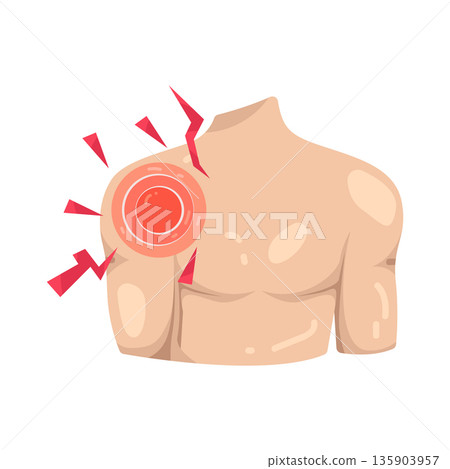 Illustration of chest pain Illustration of chest pain 135903957