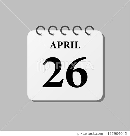 Icon page calendar day - 26 April Icon page calendar day - 26 April 135904045