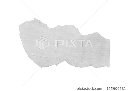 Ripped white paper strip presenting a blank space for notes, messages, a text with transparent background 135904381