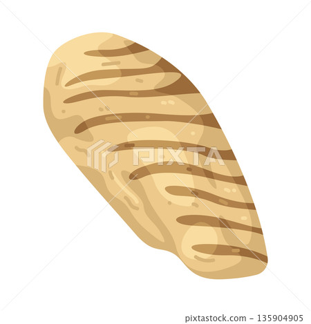 Illustration of grilled fish Illustration of grilled fish 135904905