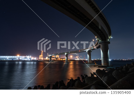 四日市工廠夜景 稻葉港線 四日市工廠夜景 稻葉港線 135905400