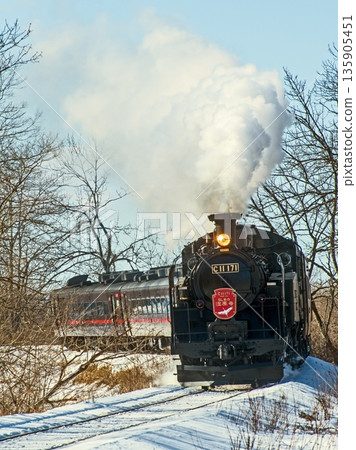 Steam Locomotive Winter Wetlands - Toro Futamata Steam Locomotive Winter Wetlands - Toro Futamata 135905451