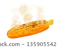 Illustration of hot roasted corn 135905542