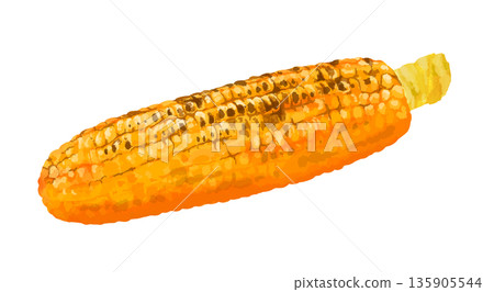 烤玉米插畫 135905544