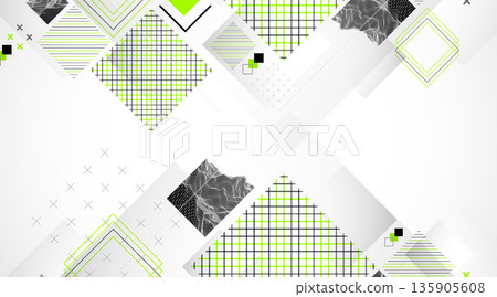 Abstract geometric background with grid and square elements. Vector illustration. Abstract geometric background with grid and square elements. Vector illustration. 135905608
