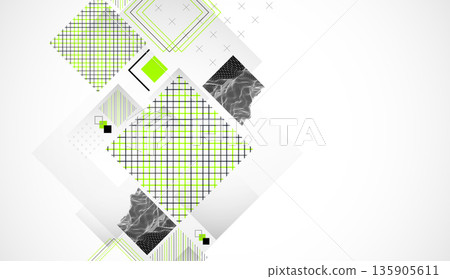 Abstract geometric background with grid and square elements. Vector illustration. Abstract geometric background with grid and square elements. Vector illustration. 135905611