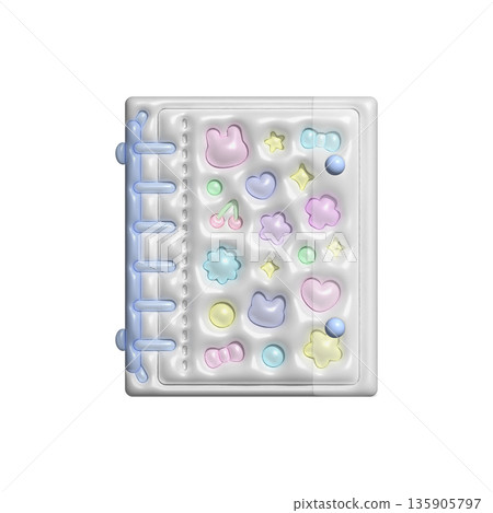 3D Puffy Binder Sticker Book - Blue 135905797