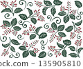 Kimono pattern: Paulownia and arabesque 135905810
