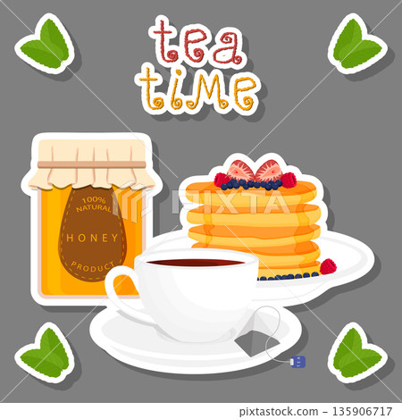 Vector illustration logo for white ceramic cup 135906717