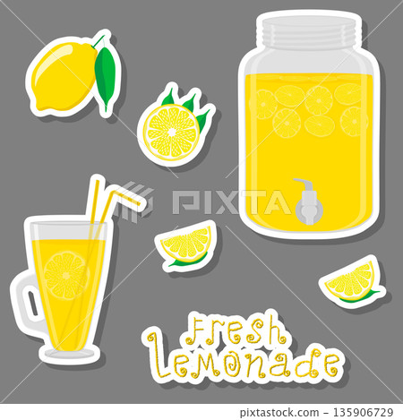Vector illustration for slice citrus fruit lemon 135906729