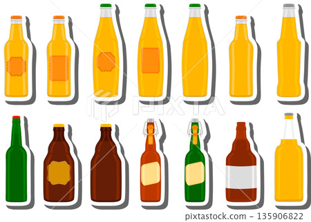 Big kit beer glass bottles with lid for brewery 135906822