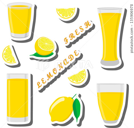 Tasty lemon lemonade in glass pitcher Tasty lemon lemonade in glass pitcher 135906978