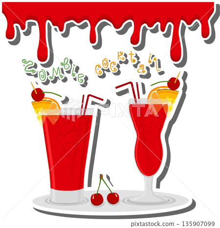 Bright beautiful alcohol cocktail zombie 135907099