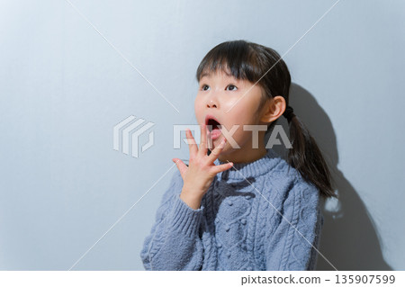 Surprised child (winter clothes) Surprised child (winter clothes) 135907599