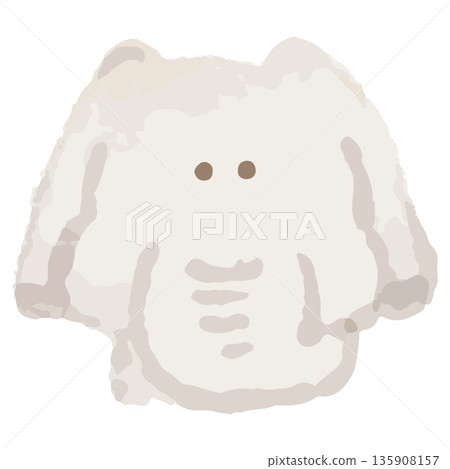 Fluffy watercolor animal icon | Elephant Fluffy watercolor animal icon | Elephant 135908157