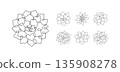 Set of Echeveria icons. Succulent variations. 135908278