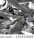 Light silver metallic foil texture with clean abstract surface 135910084
