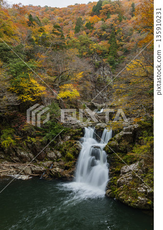 三段峽，位於日本廣島縣山形郡秋田町，以其三層瀑布和秋季紅葉而聞名。 135910231