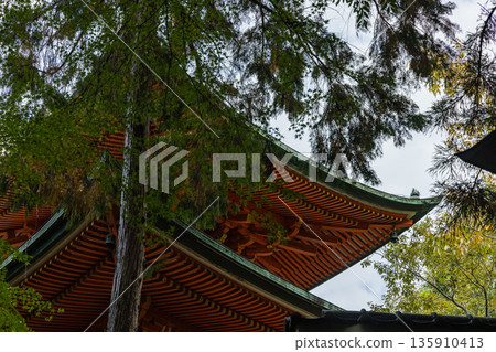 日本廣島縣三原市高崎町佛辻寺的寶塔 日本廣島縣三原市高崎町佛辻寺的寶塔 135910413