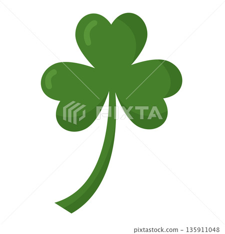 flat vector illustration of green shamrock flat vector illustration of green shamrock 135911048