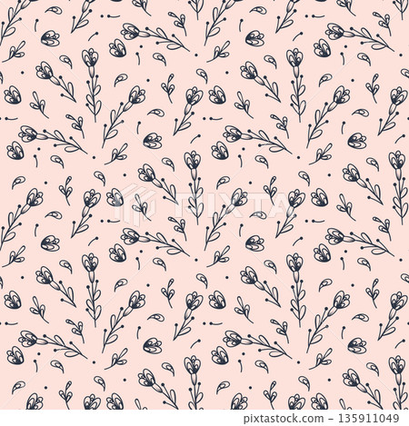 floral doodle background floral doodle background 135911049