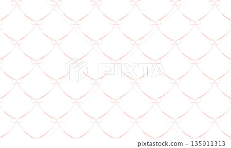 Horizontally spreading pink ribbon diamond plaid pattern Horizontally spreading pink ribbon diamond plaid pattern 135911313