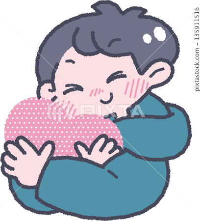 我喜歡這幅描繪男孩及其情感的插圖。 135911516