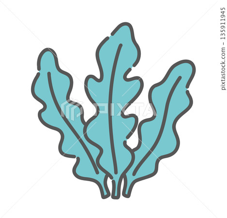 Wakame illustration (seaweed/mineral ingredients) 135911945