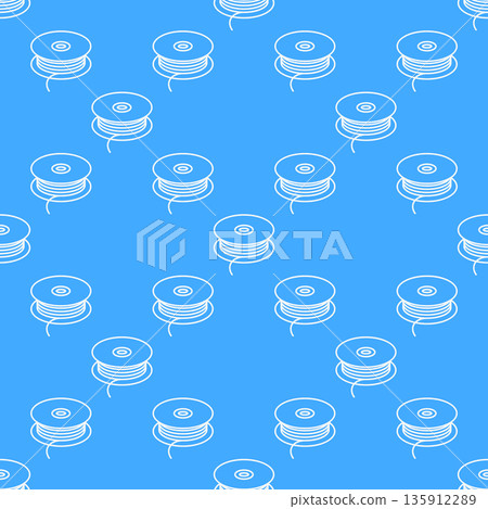 Filament vector 3D Printing Technology thin line seamless pattern 135912289