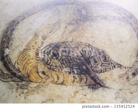 Nara Prefecture Kitora Tomb Mural, Genbu Nara Prefecture Kitora Tomb Mural, Genbu 135912524