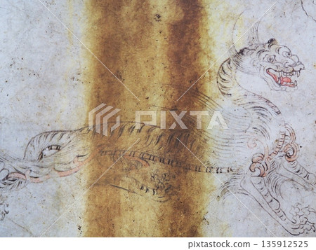 White Tiger, Kitora Tomb mural, Nara Prefecture White Tiger, Kitora Tomb mural, Nara Prefecture 135912525