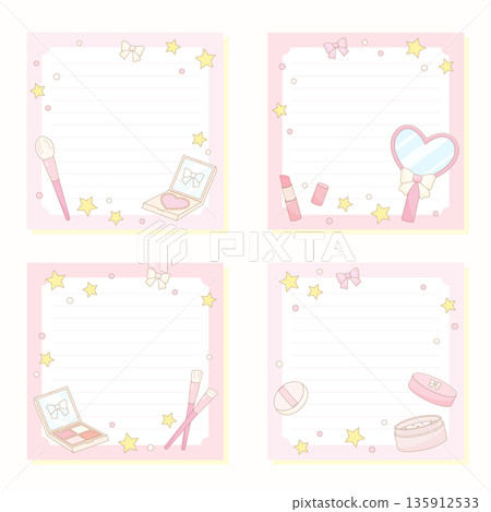 pink cosmetic notepad set pink cosmetic notepad set 135912533