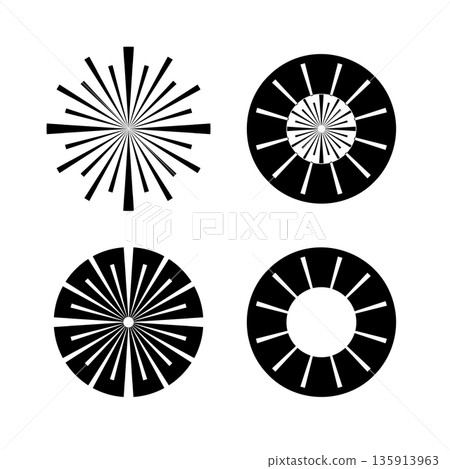 Circle Design Elements. Circular Geometric Shapes. Abstract Icons. 135913963