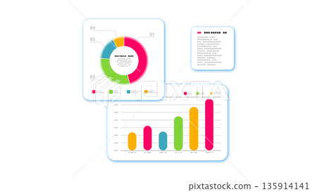 Data analysis dashboard display 135914141