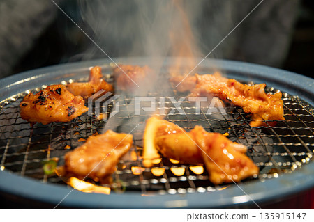 Grilled offal that goes well with beer Grilled offal that goes well with beer 135915147