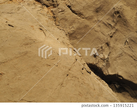 Texture: Sand and rock art. Natural art that transcends time and space. Copy space. 135915221
