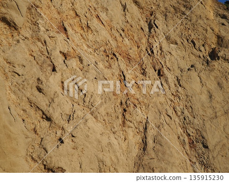 Texture: Sand and rock art. Natural art that transcends time and space. Copy space. 135915230