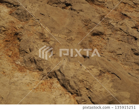 Texture: Sand and rock art. Natural art that transcends time and space. Copy space. 135915251